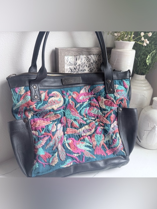 Nena & Co. Handbags - Nena & Co Medium The Perfect Bag Black Leather with birds